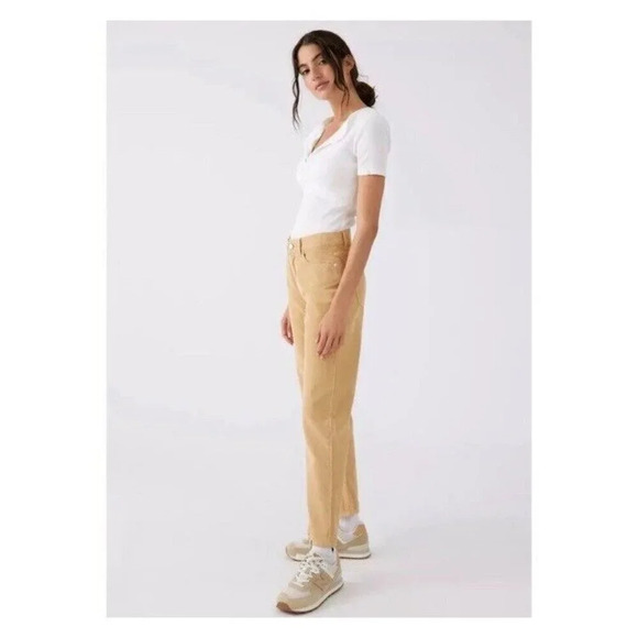 NWT Urban Outfitters BDG Pegged Cowboy  Tan Corduroy Pants Womens 31 - Picture 1 of 10
